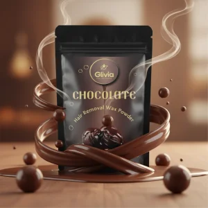 Glivia Dark Chocolate Wax Powder for Women & Men | Aloe Vera & Herbal Facial Hair Removal Formula | Painless Face Body Bikini Waxing Solution | Natural Hair Wax Powder for Smooth Skin at Home | 100g